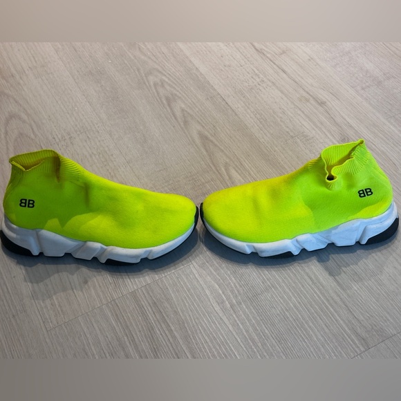 Balenciaga kids speed sneakers neon yellow - Picture 3 of 4